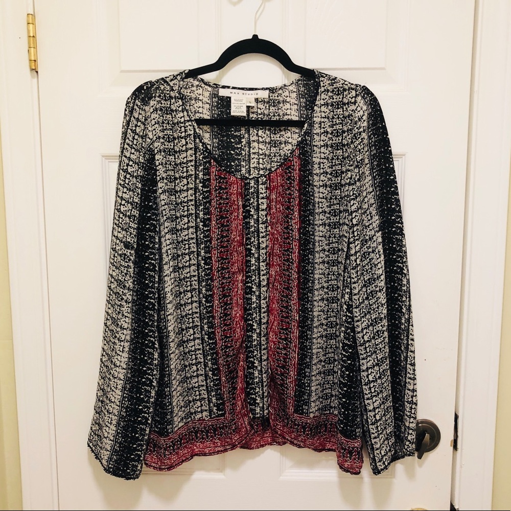 MAX STUDIO Convertible-Sleeve Layered Top